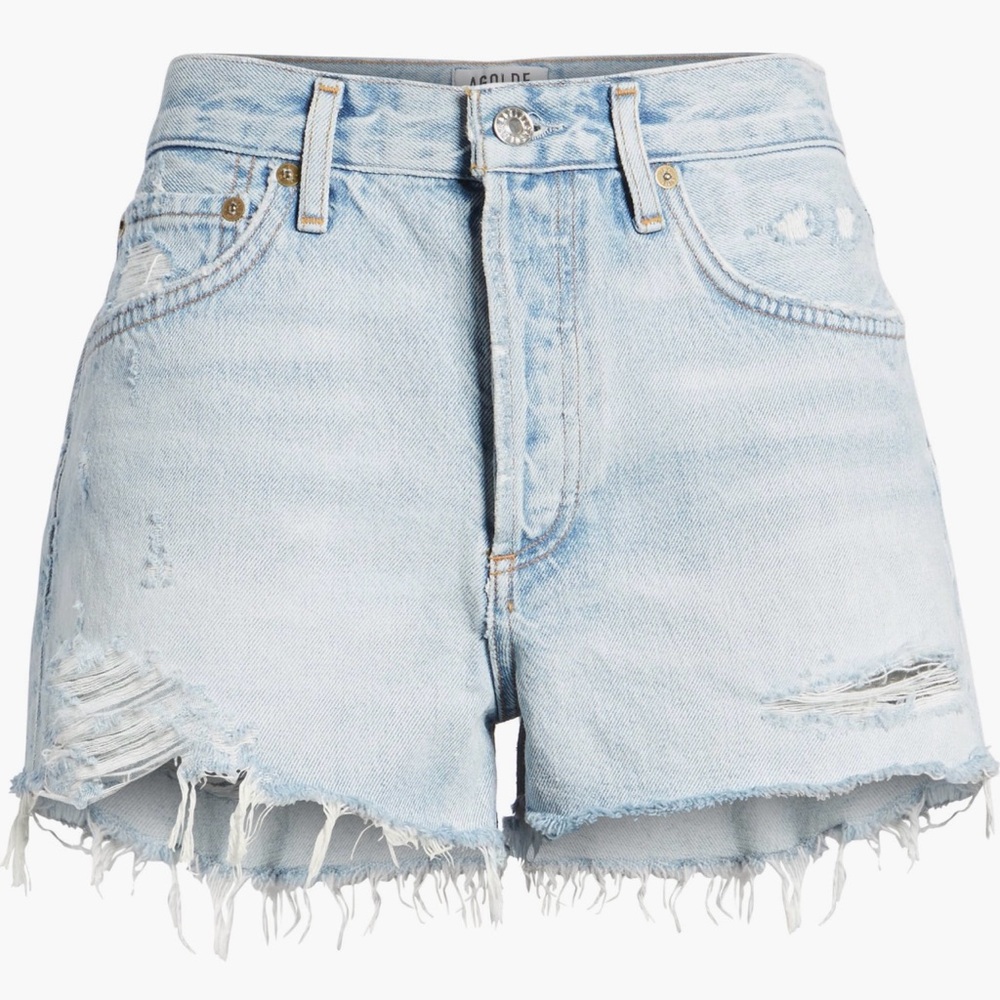 AGOLDE Parker Distressed Short Shorts